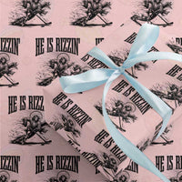 Funny Jesus Hockey Wrapping Paper Roll He Is Rizzin'