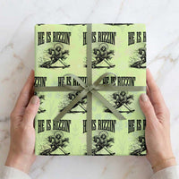 Funny Jesus Hockey Wrapping Paper Roll He Is Rizzin'
