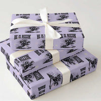 Funny Jesus Hockey Wrapping Paper Roll He Is Rizzin'