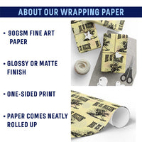 Funny Jesus Hockey Wrapping Paper Roll He Is Rizzin'