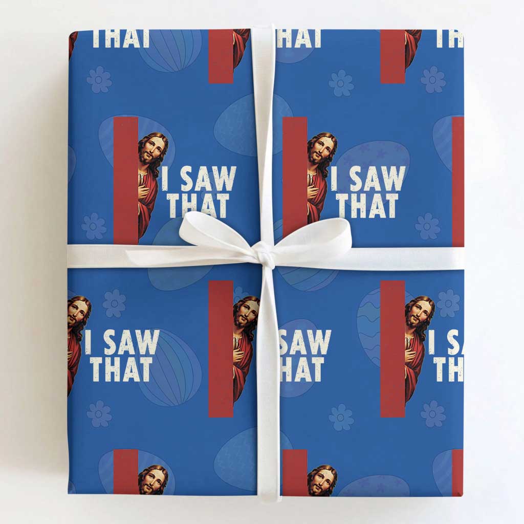 Funny Jesus I Saw That Wrapping Paper Roll Retro Christian Meme