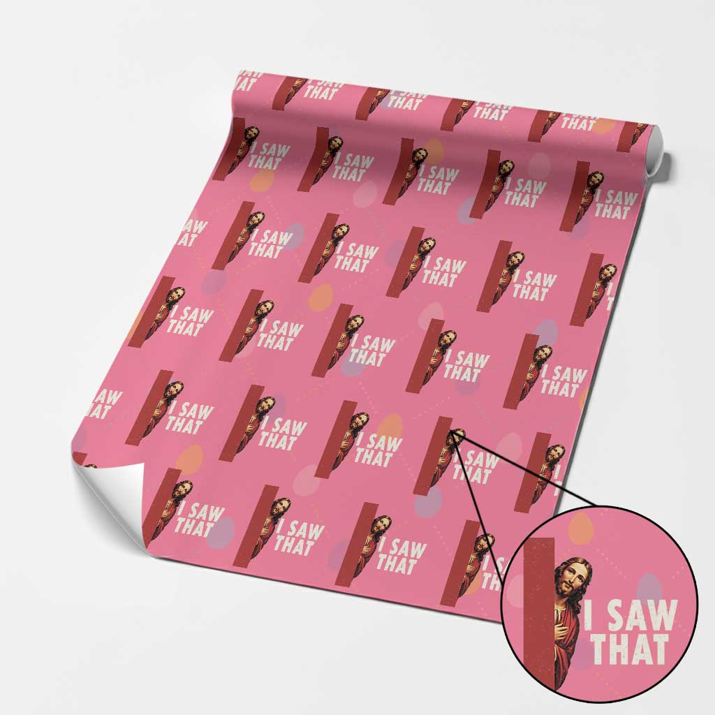 Funny Jesus I Saw That Wrapping Paper Roll Retro Christian Meme
