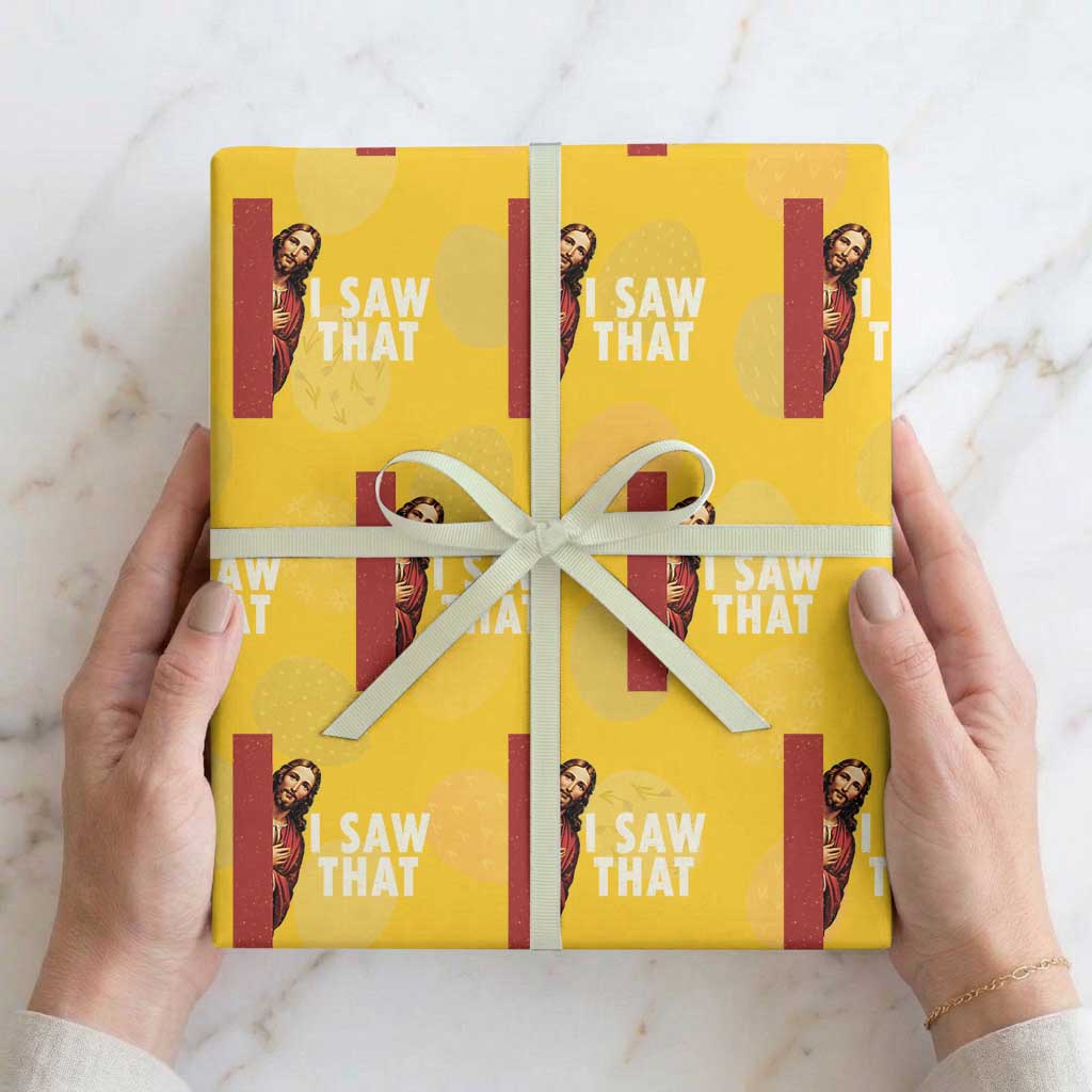 Funny Jesus I Saw That Wrapping Paper Roll Retro Christian Meme