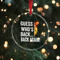 Funny Jesus Meme Quote Crystal Glass Ornament Easter Guess Whos Back Funny Religious - Wonder Print Shop
