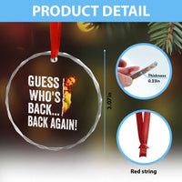 Funny Jesus Meme Quote Crystal Glass Ornament Easter Guess Whos Back Funny Religious - Wonder Print Shop