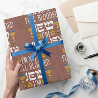 Funny Jewish Hanukkah Wrapping Paper Roll I'm Not Full Blooded Jew I'm Jewish Chanukah