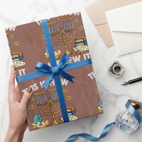 Funny Jewish Hanukkah Wrapping Paper Roll This How We Jew It Menorah Chanukah