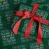 Funny Jewish Hanukkah Wrapping Paper Roll I Am A Bad Jew I Am A Jew That Does Good - Wonder Print Shop
