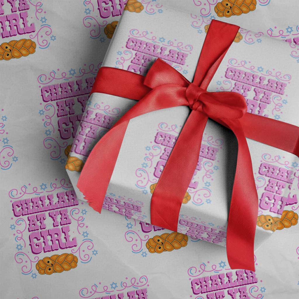 Funny Jewish Holiday Wrapping Paper Roll Challah At Ya Girl Gift - Wonder Print Shop