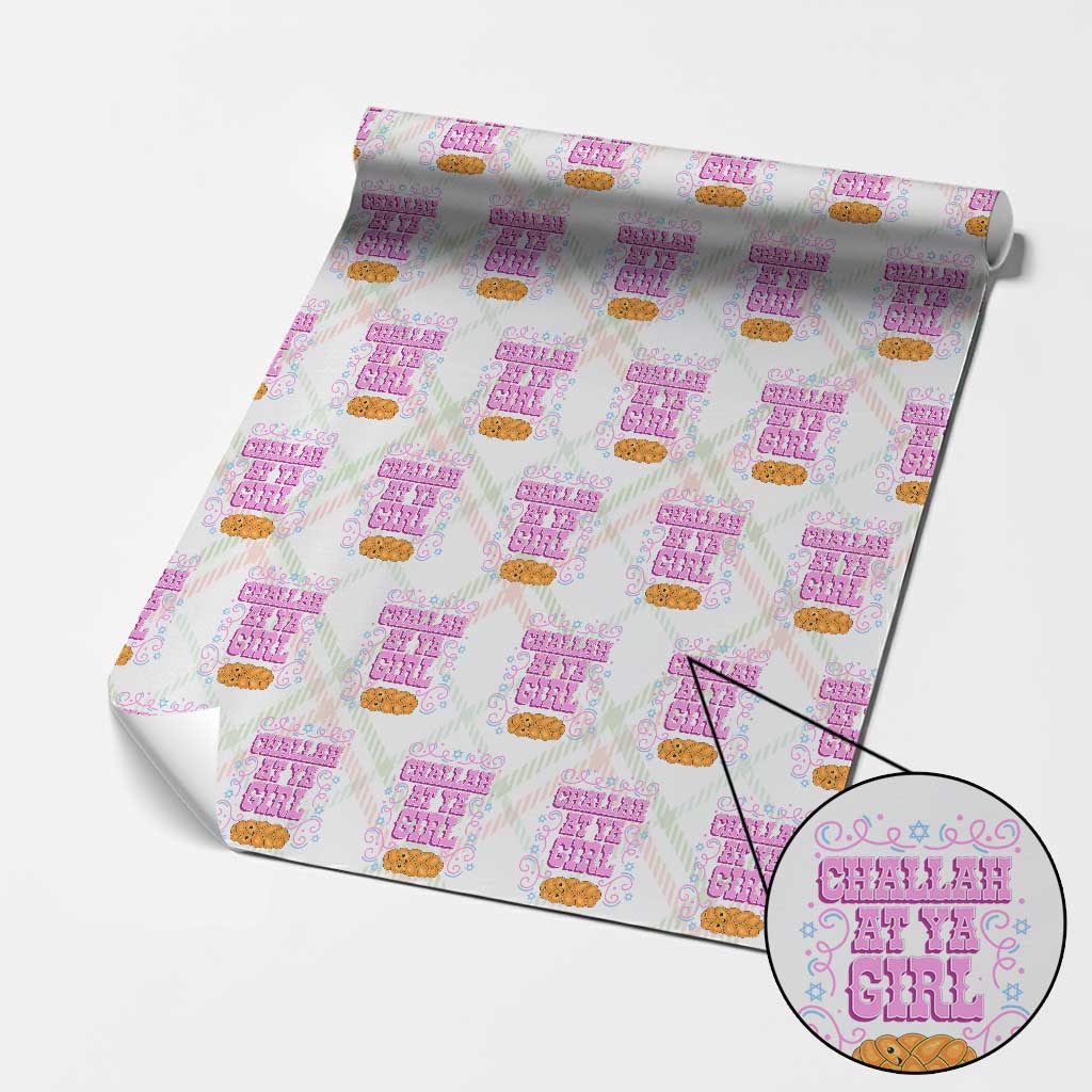 Funny Jewish Holiday Wrapping Paper Roll Challah At Ya Girl Gift - Wonder Print Shop