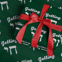 Funny Jewish Wrapping Paper Roll Getting Chai High Hanukkah Humor - Wonder Print Shop