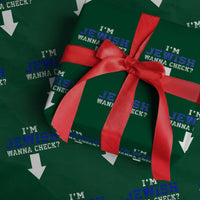 Funny Jewish Wrapping Paper Roll Im Jewish Wanna Check - Wonder Print Shop