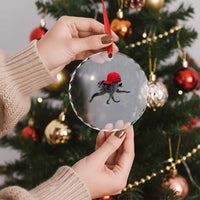 Funny Jimothy Raccoon Wearing Red Cap Graphic Crystal Glass Ornament Viral Seattle Trash Panda Feral Legend