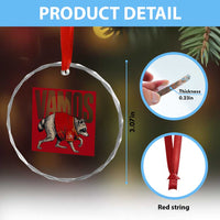 Funny Jimothy Vamos Spain Soccer Fans Parody Crystal Glass Ornament Seattle Raccoon Espana Champs Victory Celebration