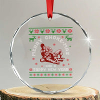 Funny Jiu Jitsu Christmas Crystal Glass Ornament Holiday Martial Arts BJJ Lover Ugly Xmas - Wonder Print Shop