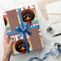 Funny Jive Thanksgiving Turkey Day Wrapping Paper Roll Retro Afro Black Turkey - Wonder Print Shop
