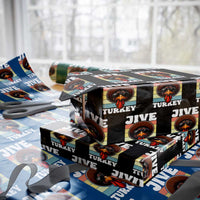 Funny Jive Thanksgiving Turkey Day Wrapping Paper Roll Retro Afro Black Turkey - Wonder Print Shop