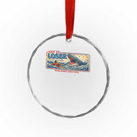 Funny Jonah And The Whale Crystal Glass Ornament Christian Bible Get in Loser Were Doing Gods Will