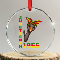 Funny Juneteenth Goose Crystal Glass Ornament African American Pride Gift