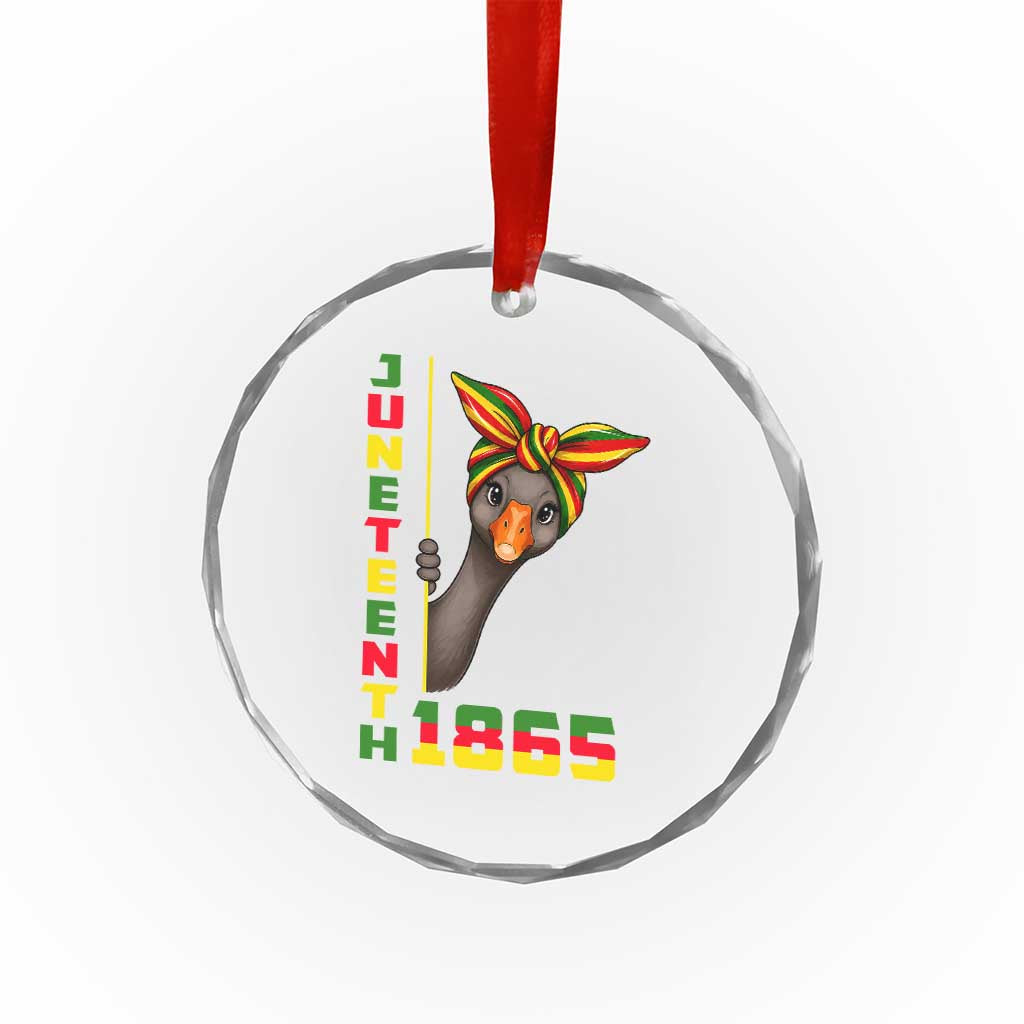 Funny Juneteenth Goose Crystal Glass Ornament African American Pride Gift
