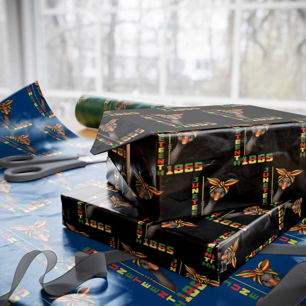 Funny Juneteenth Goose Wrapping Paper Roll African American Pride Gift