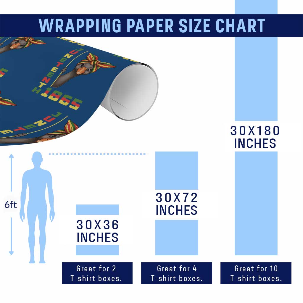 Funny Juneteenth Goose Wrapping Paper Roll African American Pride Gift