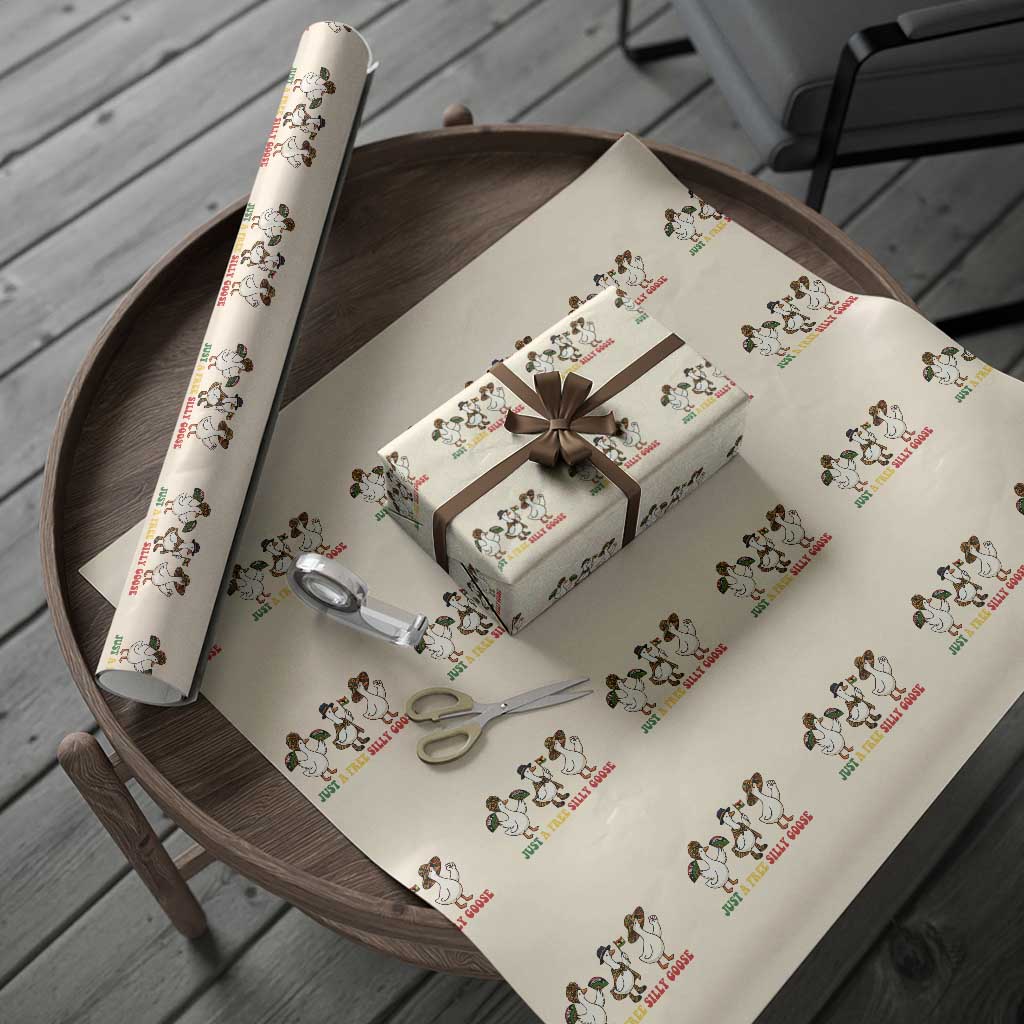 Funny Just A Free Silly Goose Wrapping Paper Roll Juneteenth Freedom Day