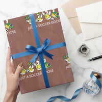 Funny Just A Soccer Goose Wrapping Paper Roll Brazil Football Fan