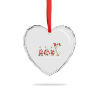 Funny Just A Soccer Goose Heart Crystal Glass Ornament Canada Soccer Lover