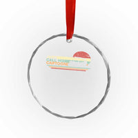 Funny Just Call Me Captoon Crystal Glass Ornament Pontoon Boat Captain - Wonder Print Shop