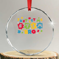 Funny Just Let Me Stim Bro Crystal Glass Ornament Autism Awareness Puzzle
