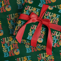 Funny Just Let Me Stim Bro Wrapping Paper Roll Autistic Autism Awareness