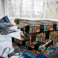 Funny Just Let Me Stim Bro Wrapping Paper Roll Autistic Autism Awareness