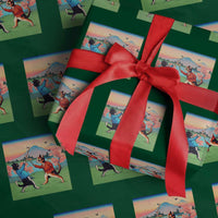 Funny Kendo Cat Wrapping Paper Roll Samurai Martial Arts - Wonder Print Shop
