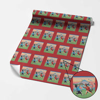 Funny Kendo Cat Wrapping Paper Roll Samurai Martial Arts - Wonder Print Shop