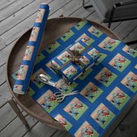 Funny Kendo Cat Wrapping Paper Roll Samurai Martial Arts - Wonder Print Shop