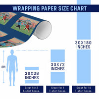 Funny Kendo Cat Wrapping Paper Roll Samurai Martial Arts - Wonder Print Shop