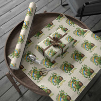 Funny Kiss Me I Am Lucky Wrapping Paper Roll St Patricks Day Frog