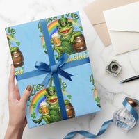 Funny Kiss Me I Am Lucky Wrapping Paper Roll St Patricks Day Frog