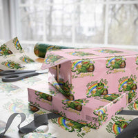 Funny Kiss Me I Am Lucky Wrapping Paper Roll St Patricks Day Frog