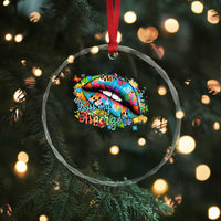 Funny Kiss My Aspergers Crystal Glass Ornament Asperger Syndrome Autism Awareness