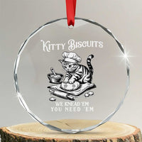 Funny Kitty Biscuits Bakery Crystal Glass Ornament We Knead Em You Need Em