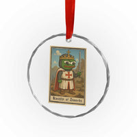 Funny Knight Meme Crystal Glass Ornament Vintage Pepe Frog Templar Crusader Fren Soldier TS10