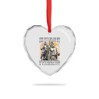 Funny Knight Meme Heart Crystal Glass Ornament She Pulled On My Excalibur Offensive Medieval Warrior Bootleg - Wonder Print Shop