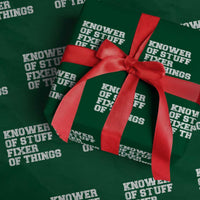 Funny Knower Of Stuff Fixer Of Things Wrapping Paper Roll Mechanic Engineer Garage