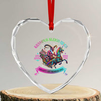 Funny Krampus Sleigh Rides Heart Crystal Glass Ornament Naughty List Members Only Since 1722 - Wonder Print Shop