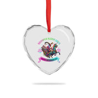 Funny Krampus Sleigh Rides Heart Crystal Glass Ornament Naughty List Members Only Since 1722 - Wonder Print Shop