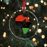 Funny Kwanzaa Bigfoot Lover Crystal Glass Ornament Festival Of Lights African Heritage Gift - Wonder Print Shop