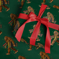 Funny Kwanzaa Bigfoot Lover Wrapping Paper Roll African American Holiday Gift - Wonder Print Shop