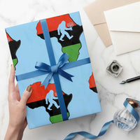 Funny Kwanzaa Bigfoot Lover Wrapping Paper Roll Festival Of Lights African Heritage Gift - Wonder Print Shop